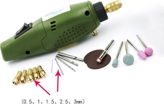 liter Parameters kraam Wood, Tools & Deco Mini Elektrische Frees / Boor- en Graveermachine - 220 V  | bol.com