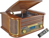 INOVALLEY RETRO29-E HiFi-systeem in retrostijl in vinylstijl - CD-speler / K7 Audio / FM / USB