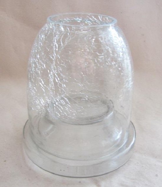 Waxinelichthouder / Kaarshouder stolp glas, 16 x 14 cm