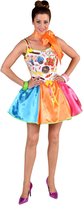 Magic By Freddy's - Eten & Drinken Kostuum - Jurk Lekker Snoepje Vrouw - multicolor - Medium - Carnavalskleding - Verkleedkleding