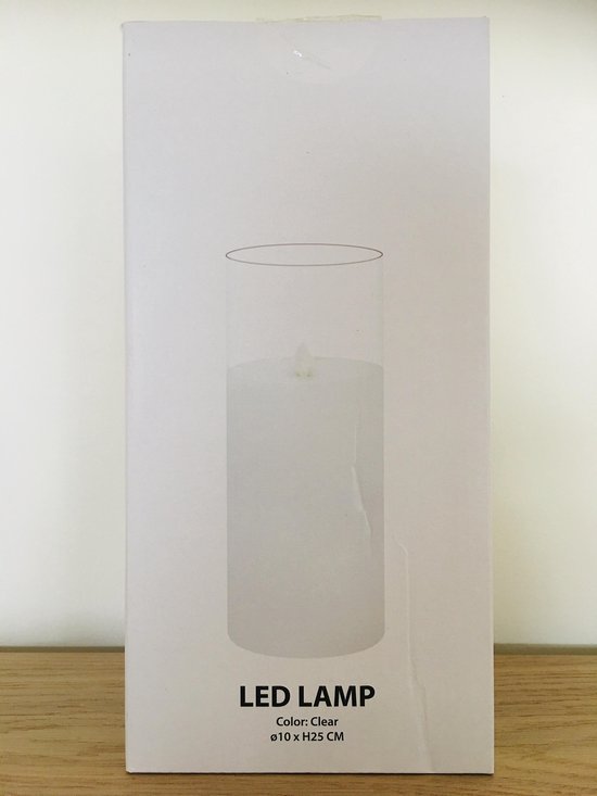 J-Line Ledlamp Blinkend Glas Transparant Large