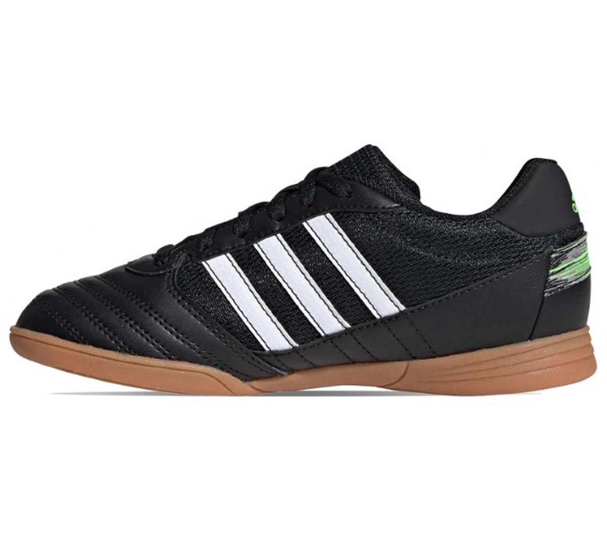 adidas Super Sala Sportschoenen - Maat 44 2/3 - Mannen - zwart/ wit/ groen  | bol.com