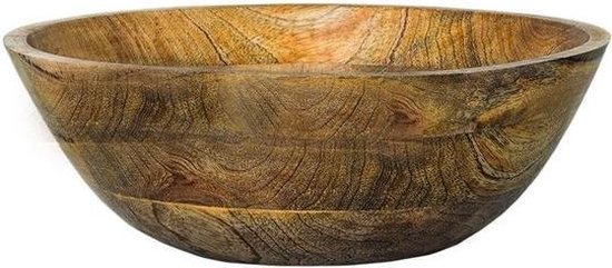Vast en zeker Ritmisch gelijkheid Houten decoraratie schaal/fruitschaal van mango hout 25 cm - Fruitschaal -  Woondecoratie | bol.com