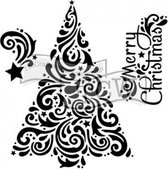 Template kerstboom 15x15cm