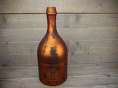 Decoratieve flasvaas - Vaas met opdruk- Vintage stijl vaas - Franse flesvaas