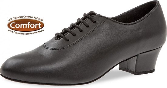 Diamant Ladies Dance Shoes 093-034-034-A - Chaussures d'entraînement Salsa / Latin - Cuir noir - Taille 36,5