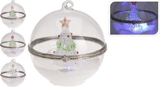 Kerstbal met Led 10cm