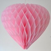 5 x Licht roze Honeycomb hart 35 cm baby borrel / shower versiering