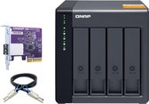 QNAP TL-D400S behuizing voor opslagstations 2.5/3.5'' HDD-/SSD-behuizing Zwart, Grijs