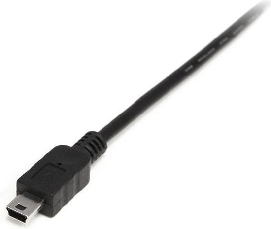 USB A to USB B Cable Startech USB2HABM1M Black - Merkloos