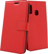 Bookcase Geschikt voor: Samsung Galaxy A40 - Rood - portemonee hoesje