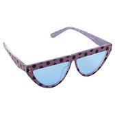 Visionmania Zonnebrillen Dames Flat - UV 400 - Blauwe lenzen - Paars frame