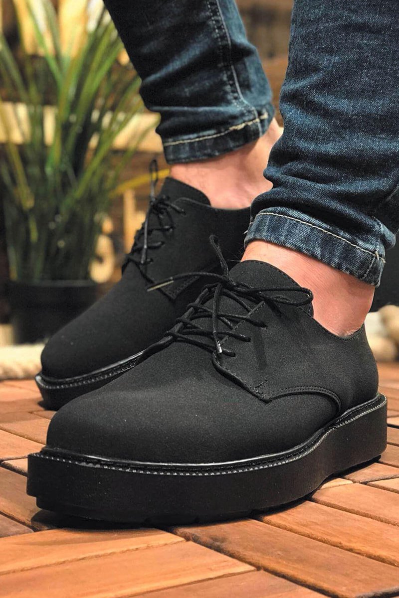 Nette Lage Heren Schoenen Zwart - Black-Leo.nl