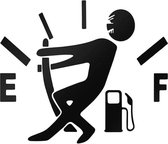 Angry fuel benzineklep sticker - Auto stickers - Auto accessories - Stickers volwassenen - 11 x 9.4 cm zwart - 100