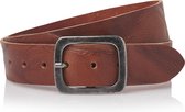 Timbelt cognac leren riem - jeans riem - cognac - 100% leder - Maat 105 - Totale lengte riem 120 cm