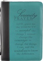 Serenity Prayer Two-Tone Bible Cover in Aqua (Medium)