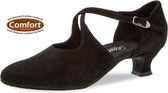 Chaussures pour femmes de salon pour femme Diamant 052-112-001 - Chaussures de Danse de salon - Daim Zwart - Taille 38