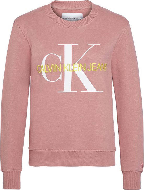 Calvin Klein Trui - Vrouwen - roze/wit/geel | bol.com