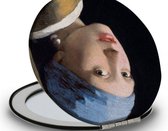 Reisspiegel - Make-up spiegel - Meisje met de parel - Girl with the Pearl Earring - Bekking & Blitz - Kunst - Museum - Museaal - Johannes Vermeer -  Mauritshuis Den Haag