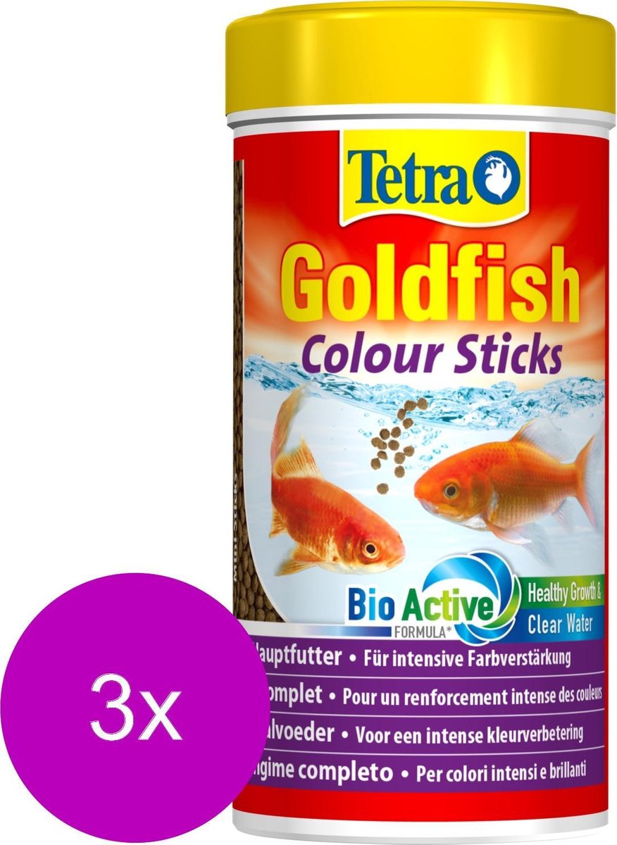 Tetra Visvoer Goldfish Colour Sticks - Vissenvoer - 3 x 250 ml