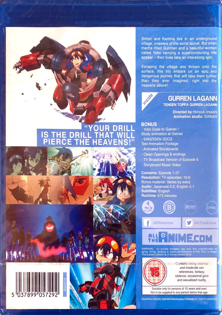 Gurren Lagann Complete Collection [Bluray] (Bluray) Dvd's bol