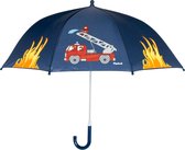 Playshoes - Kinder paraplu met Brandweerauto - Donkerblauw - maat Onesize