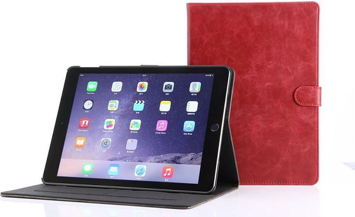 iPad 9.7 (2017) / (2018) leren hoes / case rood