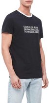 Calvin Klein - Heren Tee SS Repeat Logo - Zwart - Maat XL