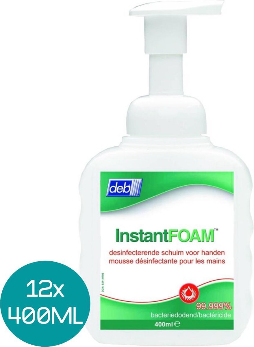 Handgel desinfecterende - Schuim op alcohol basis - Deb InstantFOAM 400ml 12 stuks (DIF12400)