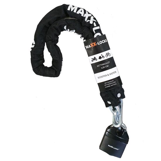 Maxx-Locks Granity Kettingslot - Slot met Gehard Stalen Schakes - Geschikt als Fietsslot, Scooterslot & Brommerslot - Extra Veiligheid voor je Fiets - 120 cm van Maxx — afbeelding 4