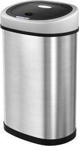 MIRA Home Prullenbak – Infrarood Afvalbak – Modern – RVS – Zilver - 42x29,3x72,2