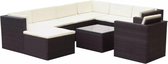 Tuin Loungeset Zwart (Incl LW Fleece deken) - Lounge bank tuin - Tuinbank - Loungebank - Tuinset - Tafelset tuin - Bistroset