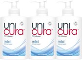 Unicura Mild Handzeep 3 x 250 ml Hygiene Anti-bacterieel - Met pompje