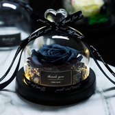 Onsterfelijke Roos in Glas – Zwart - Moederdag – Valentijn Cadeautje – Huwelijk – Roos in Glas – Decoratief