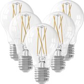 Calex Smart Home - slimme Wifi Filament lamp - Helder glas - Dimmen en Lichttemperatuur bedienen met Calex Smart App - E27 Fitting - Energielabel A++ - set van 5