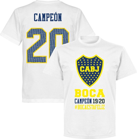 Boca Junior Campeon 20 T-shirt - Wit - 5XL