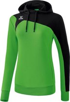 Erima Club 1900 2.0 Sweater met Capuchon Dames Groen-Zwart Maat 46