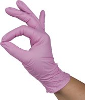 Nitrile wegwerp handschoen rose 100 stuks XS