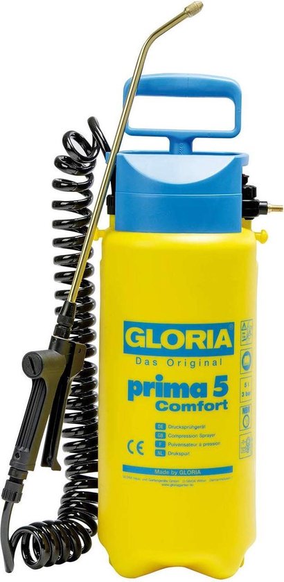 Gloria met 5L capaciteit | Handige drukspuit voor uw met 2.5m slang... | bol.com