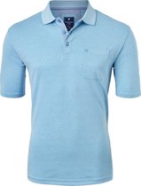 Redmond regular fit poloshirt - turquoise melange - Maat: M