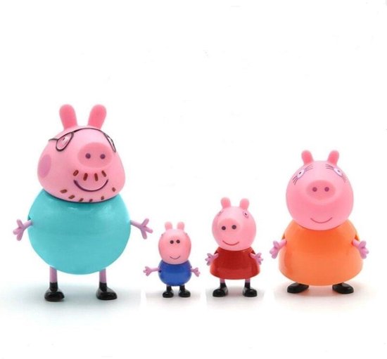Peppa Pig Familie - Complete Gezin + Opa en Oma - 6 stuks - Speelfiguren - Peppa Big - George Pig - Peppa Pig