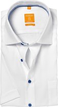 Redmond modern fit overhemd - korte mouw - wit (contrast) - Strijkvriendelijk - Boordmaat: 37/38