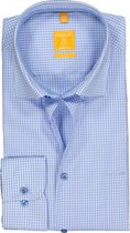 Redmond modern fit overhemd - lichtblauw geruit - Strijkvriendelijk - Boordmaat: 39/40