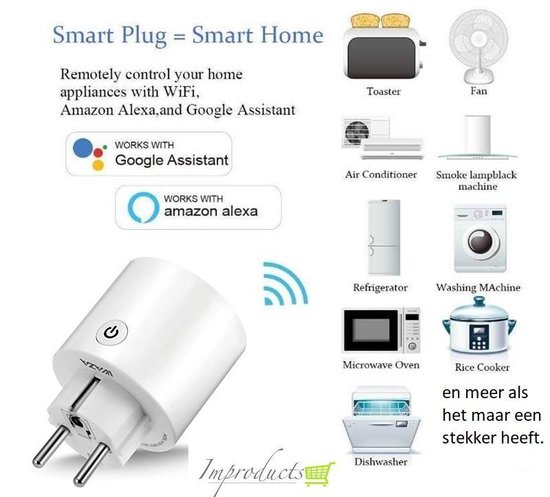 Wifi stopcontact intelligent stekker / smart plugs maakt alles slimmer 1  stuk | bol.com