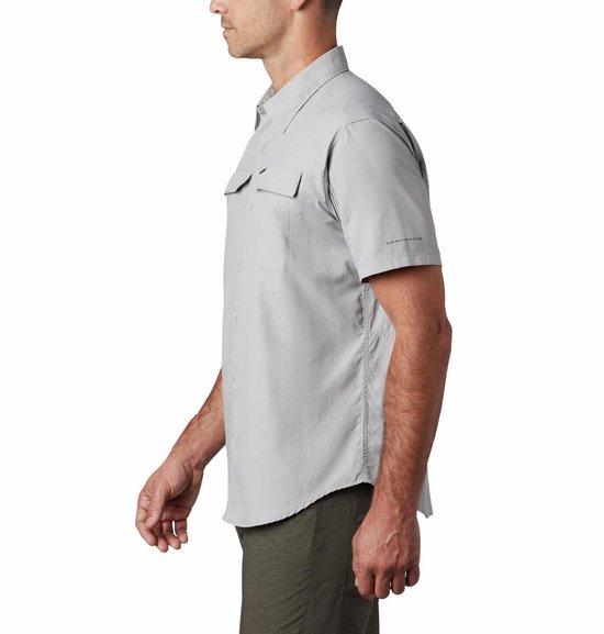 Chemise de randonnée manches courtes homme, NH500 Fresh gris