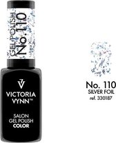 Gellak Victoria Vynn™ Gel Nagellak - Salon Gel Polish Color 110 - 8 ml. - Silver Foil