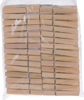 Pack de réduction 120x pinces à linge / pinces à linge robustes en bois de bambou - 7 x 1 cm chacune