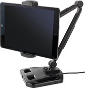 DELTACO ARM-256 Universele houder voor Smartphone & Tablet (4 – 12,2 inch), 360 graden rotatie, ingebouwde USB 2.0-poort