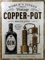 Wandbord - World's Finest Vintage Copper-Pot Gin Distilling - 30x40cm