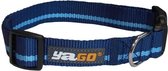 YAGO Nylon halsband, kleur Blauw / hemelsblauw, middelgrote hond, maat M 34-53 cm